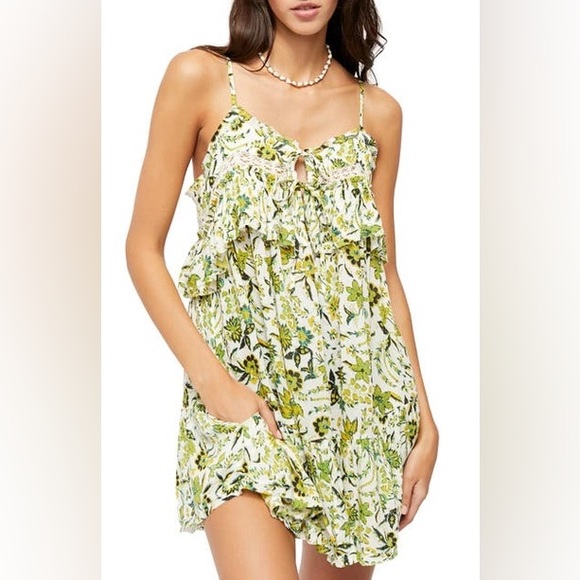 Free People floral dress- size L - Picture 1 of 9